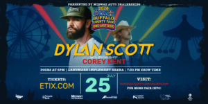 Dylan Scott Saturday July 25th Concert Graphic