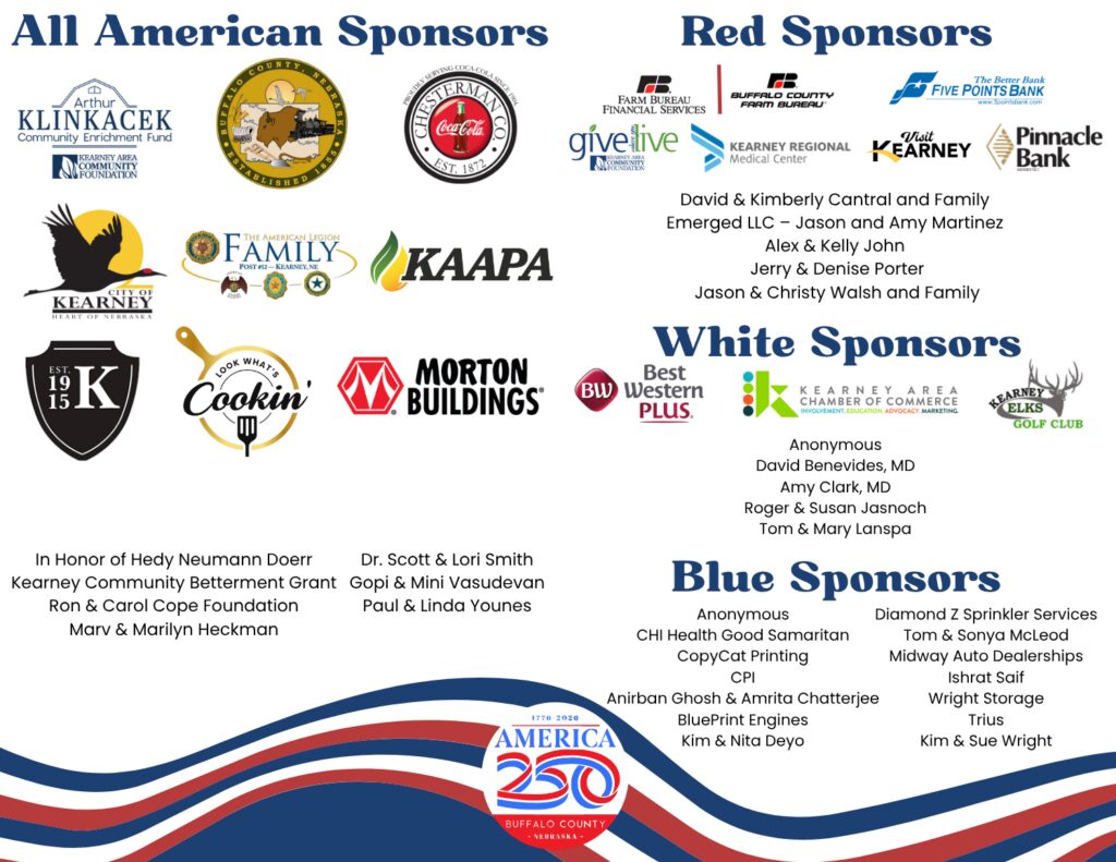 Buffalo County America 250 Celebration Sponsors
